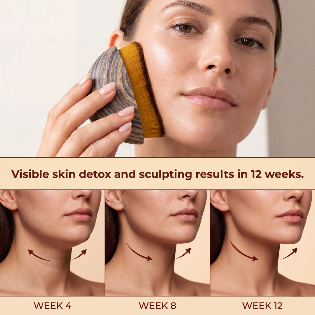 Facial Contour Brush Lymphatic Drainage Anti-Puffiness Eye Neck Care Face Sculpting Skin Tightening Beauty Tool