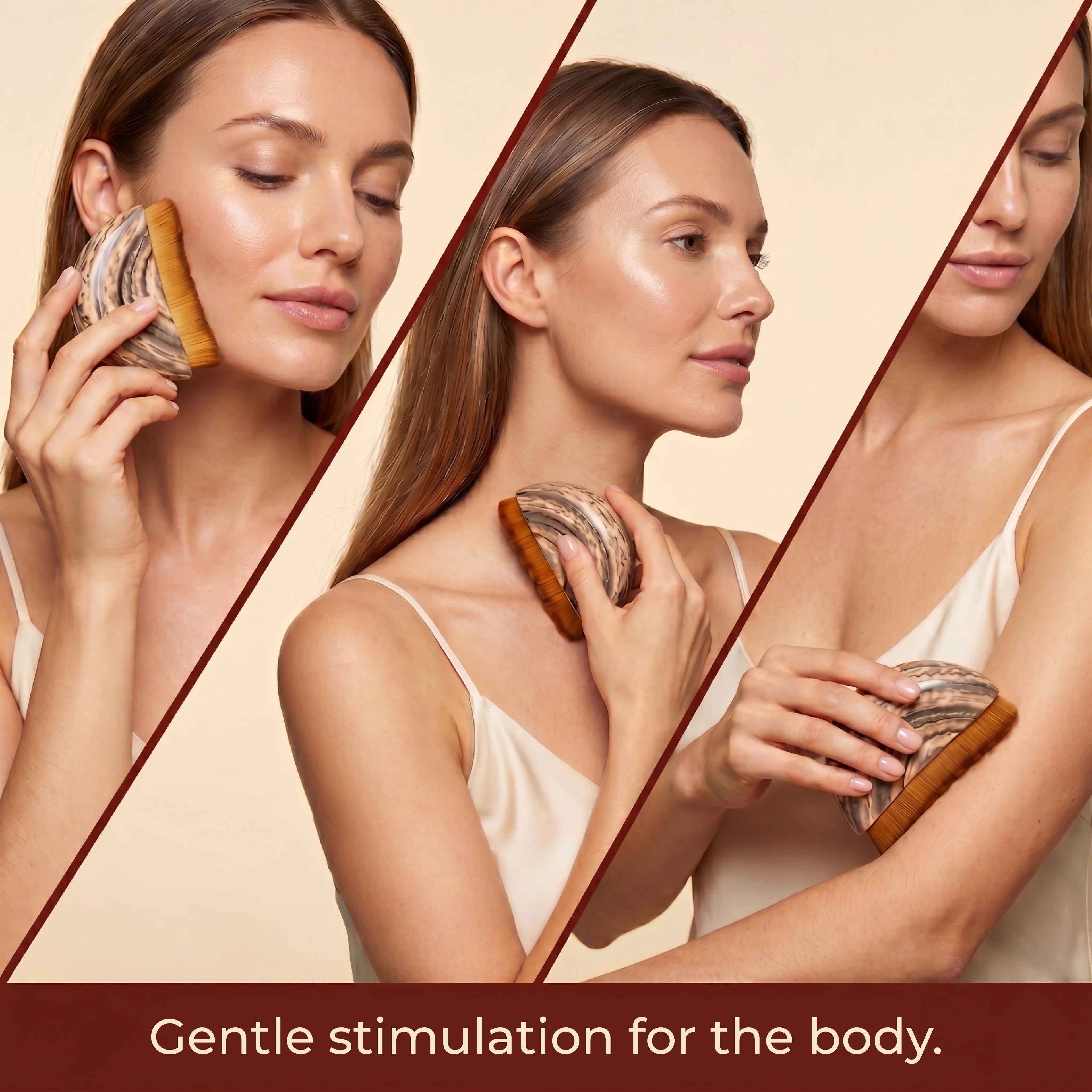 Facial Contour Brush Lymphatic Drainage Anti-Puffiness Eye Neck Care Face Sculpting Skin Tightening Beauty Tool
